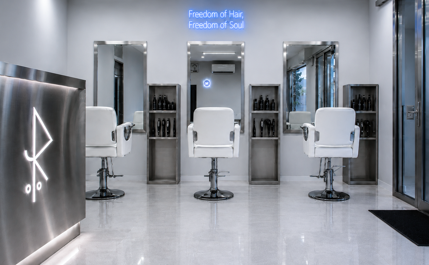Rivald Barber salon exterior and professional barbering environment